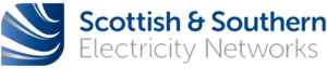 Logo of Scottish & Southern Electricity Networks, featuring blue and silver curved lines on the left and the company name in blue and gray text on the right.