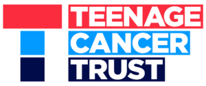 Logo for Teenage Cancer Trust. The design features three colored blocks on the left (red, light blue, and dark blue) and the words TEENAGE CANCER TRUST in bold uppercase letters on the right.