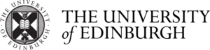 The University of Edinburgh logo featuring a circular crest with a shield and the text “The University of Edinburgh” to the right.