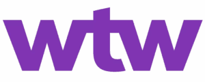 The image shows the lowercase letters wtw in bold, purple font on a light grey background.